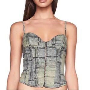 I am gia corset top juno in indigo plaid